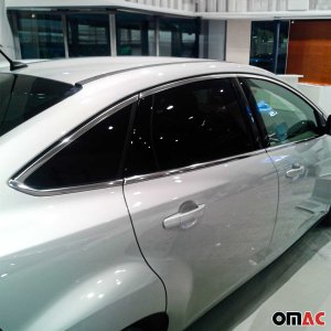 Ford Focus Window Trim - Omac - S.Steel - Gloss Silver - '12-'18